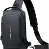 Nieuw ✔️ Fashion Waterdichte Crossbody Bag - Schoudertas - Sling Rugzak - Anti - Diefstal - Schoudertas - Motortas - USB Port - Geschikt Voor 9.7 " Laptop / Ipad - Unisex Zwart ❤️ -Samsonite Winkel 550x649