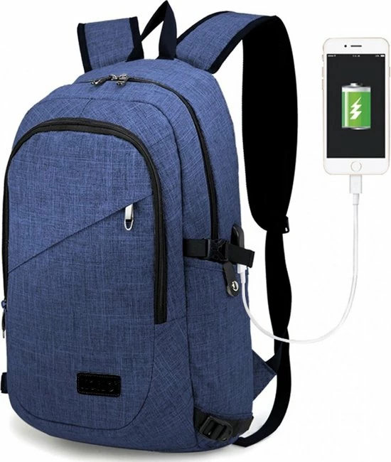 Nieuw ⭐ Kono Rugzak - Laptoptas 15 6 Inch - Rugtas Voor Mannen/Vrouwen - Schooltas Met USB Poort- Tas Voor School, Werk En Reizen - Blauw (E6715 NY) ???? 5 Nieuw ⭐ Kono Rugzak - Laptoptas 15 6 Inch - Rugtas Voor Mannen/Vrouwen - Schooltas Met USB Poort- Tas Voor School, Werk En Reizen - Blauw (E6715 NY) ???? - Afbeelding 3