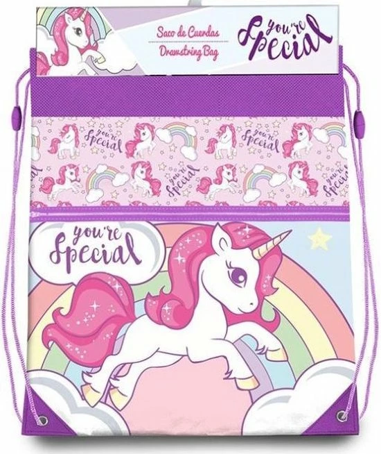 Aanbiedingen ✨ Unicorn You're Special - Gymbag - 42 X 36 Cm - Multi ???? 4 Aanbiedingen ✨ Unicorn You're Special - Gymbag - 42 X 36 Cm - Multi ???? - Afbeelding 2