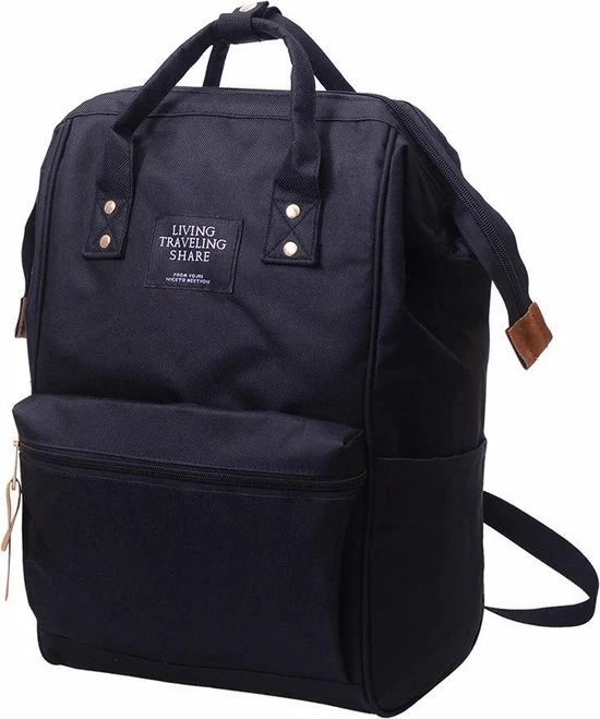 Promo ???? RGC Trade Hippe Rugtas Ruime Rugzak Schooltas - Zwart BACK TO SCHOOL ???? 3 Promo ???? RGC Trade Hippe Rugtas Ruime Rugzak Schooltas - Zwart BACK TO SCHOOL ????