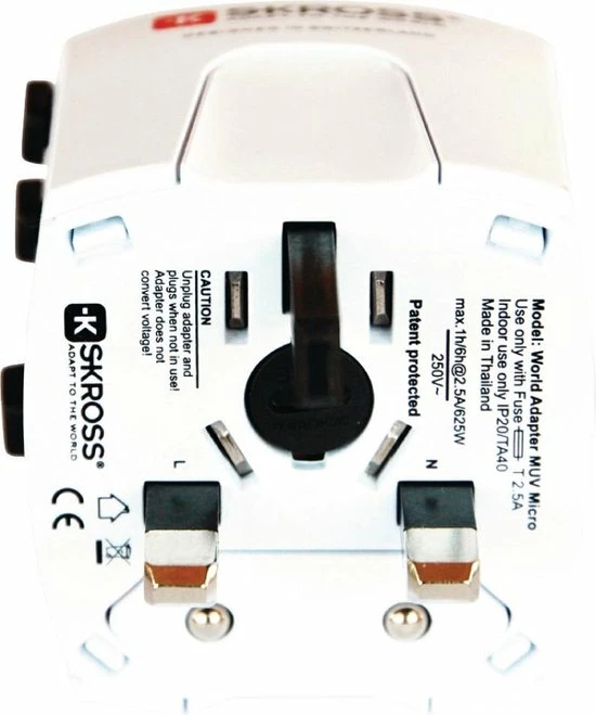 Gloednieuw ???? SKROSS Reisstekker World Adapter MUV Micro ???? 5 Gloednieuw ???? SKROSS Reisstekker World Adapter MUV Micro ???? - Afbeelding 3