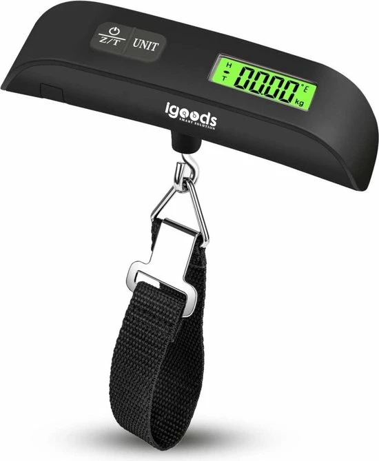 Aanbiedingen ???? IGOODS Digitale Kofferweegschaal - Bagageweegschaal Tot 50KG - Bagage Weegschaal Inclusief Batterij - AEB00105 ???? 3 Aanbiedingen ???? IGOODS Digitale Kofferweegschaal - Bagageweegschaal Tot 50KG - Bagage Weegschaal Inclusief Batterij - AEB00105 ????