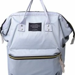 Promo ✔️ Living Traveling Hippe Rugtas Ruime Rugzak Schooltas Grijs BACK TO SCHOOL 🛒