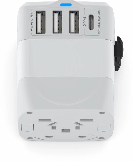 Flash-uitverkoop ???? Ar202 Universele Wereldstekker Met 4 USB-C En USB Poorten - Internationale Reisstekker Voor 150+ Landen - EU - Engeland (UK) - Amerika (USA) - Australië - Azië - Zuid Amerika - Reis Adapter - Wereld Stekker - Oplader – Wit ???? 16 Flash-uitverkoop ???? Ar202 Universele Wereldstekker Met 4 USB-C En USB Poorten - Internationale Reisstekker Voor 150+ Landen - EU - Engeland (UK) - Amerika (USA) - Australië - Azië - Zuid Amerika - Reis Adapter - Wereld Stekker - Oplader – Wit ???? - Afbeelding 14