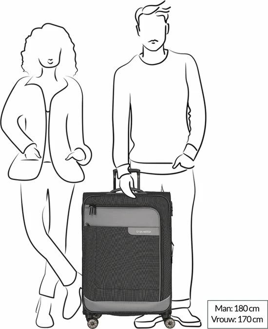 Goedkoop ???? Travelite Zachte Koffer / Trolley / Reiskoffer - Viia - 77 Cm (XL) - Grijs ???? 15 Goedkoop ???? Travelite Zachte Koffer / Trolley / Reiskoffer - Viia - 77 Cm (XL) - Grijs ???? - Afbeelding 13