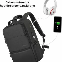 Goedkoop ✔️ Brandie® - Rugzak - Laptop Rugzak Tot 15.6 Inch Voor Unisex - Schooltas - Waterdicht - Anti-diefstal TSA Slot - USB Poort - Met Regenhoes - Schoudertas Voor Reizen En Zakelijk Werk - Gewicht 1.3KG - Maat18*30*47 Inch - Zwart ???? -Samsonite Winkel 550x693 6