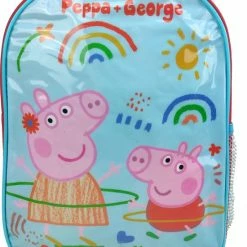 Promo ✔️ Peppa Pig PEPPA & GEORGE PIG Rainbow Rugzak Rugtas School Tas 2-5 Jaar ✔️