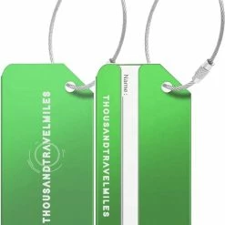 Gloednieuw ???? Aluminium Bagagelabel Groen – Kofferlabel – Aluminium Bagagelabel Voor Koffer En Bagage – Reislabel – 2 Stuks – Groen - Thousandtravelmiles ????