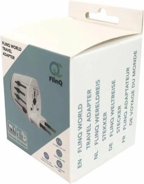 Promo ???? FlinQ Wereldreisstekker - Stopcontact Buitenland - Reisadapter EU/UK/US/AUS/AFR - Universeel ⭐ 15 Promo ???? FlinQ Wereldreisstekker - Stopcontact Buitenland - Reisadapter EU/UK/US/AUS/AFR - Universeel ⭐ - Afbeelding 13