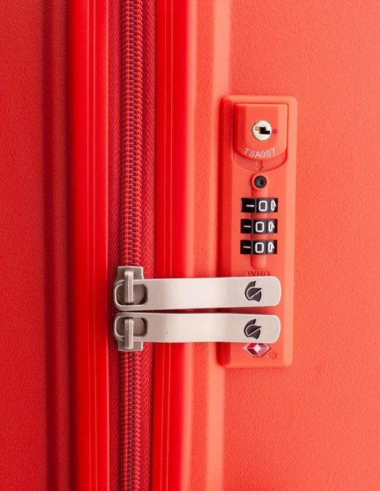Nieuw ???? Gladiator Guess ???? Handbagage Koffer - 55 Cm - TSA Slot - Coral Rood ???? 6 Nieuw ???? Gladiator Guess ???? Handbagage Koffer - 55 Cm - TSA Slot - Coral Rood ???? - Afbeelding 4