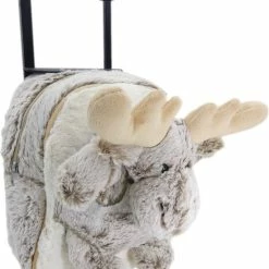 Korting ✔️ Inware Kinder Koffer Eland - Multifunctionele Kindertrolley Knufel - Kindertrolley Op Wieltjes - Knuffelrugzak - Rugzak ????