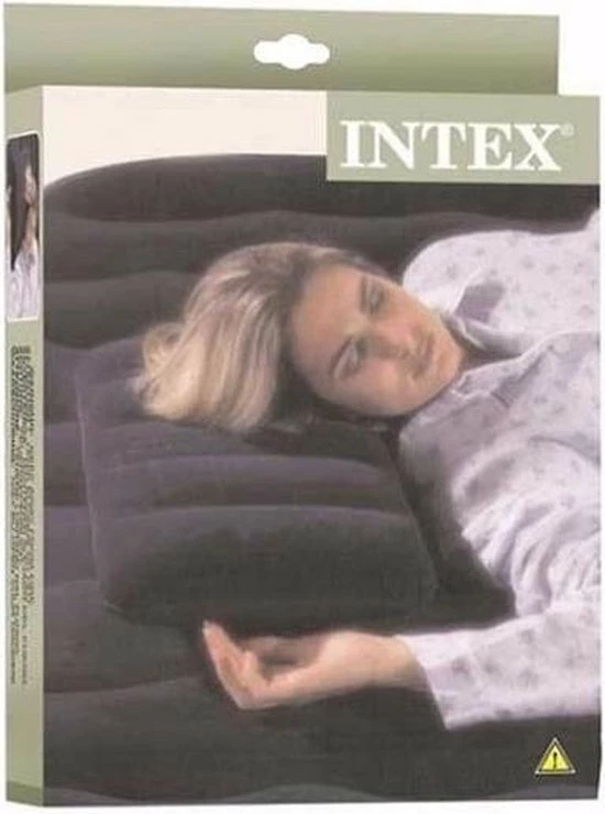 Promo ???? 2x Intex Opblaasbare Reiskussens Blauw 43 X 28 Cm - Camping/vakantie/vliegtuig Reiskussens ???? 3 Promo ???? 2x Intex Opblaasbare Reiskussens Blauw 43 X 28 Cm - Camping/vakantie/vliegtuig Reiskussens ????