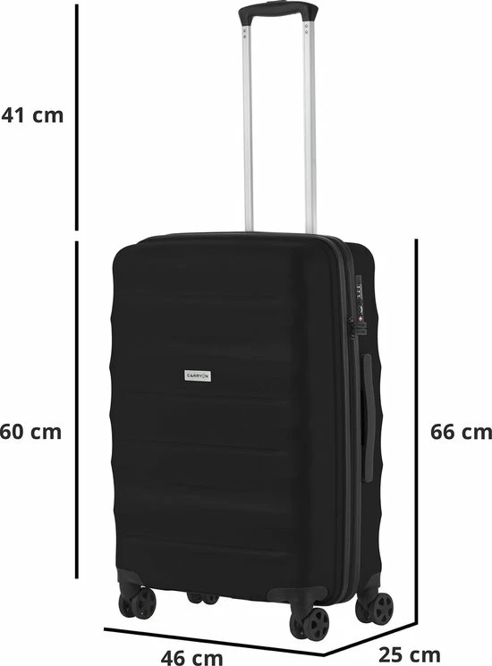 Beste deal ???? CarryOn Porter ® Reiskoffer - 66cm Trolley Met TSA-slot - OKOBAN Registratie - Zwart ⌛ 8 Beste deal ???? CarryOn Porter ® Reiskoffer - 66cm Trolley Met TSA-slot - OKOBAN Registratie - Zwart ⌛ - Afbeelding 6