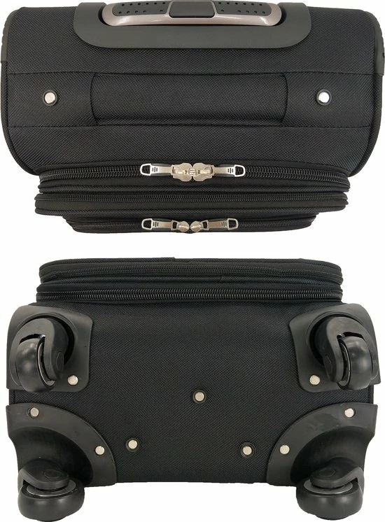 Groothandel ???? SB Travelbags Bagage Stoffen Koffer 65cm 4 Wielen Trolley - Zwart ???? 6 Groothandel ???? SB Travelbags Bagage Stoffen Koffer 65cm 4 Wielen Trolley - Zwart ???? - Afbeelding 4
