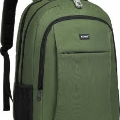 Nieuw ???? Kono Rugzak XL - Schooltas - 17,3 Inch Laptop Rugtas - Dames/Heren - 36L - Waterafstotend - Groen ✔️