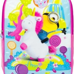 Aanbiedingen 🎁 Minions Despicable Me Minions FLUFFY UNICORN Rugzak Rugtas School Tas 6-12 Jaar Roze Eenhoorn ⭐