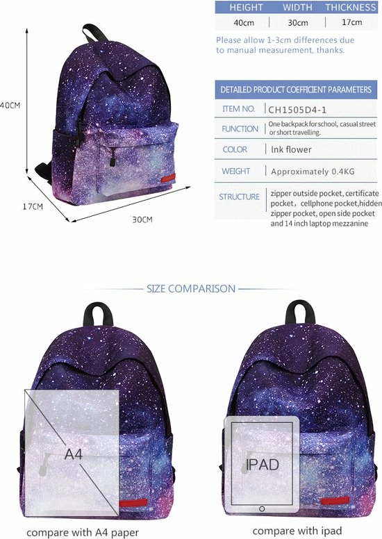 Nieuw ???? Merkloos Sterrenhemel Rugzak - Galaxy Rugzak - Studentenrugzak - Tiener - Jongen Meisje Laptoprugzak - Vrijetijdsreistas - Groen ???? 4 Nieuw ???? Merkloos Sterrenhemel Rugzak - Galaxy Rugzak - Studentenrugzak - Tiener - Jongen Meisje Laptoprugzak - Vrijetijdsreistas - Groen ???? - Afbeelding 2