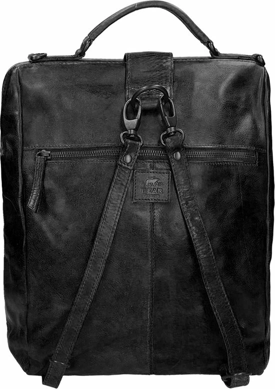 Aanbiedingen ???? Bear Design Ross Leren Rugtas / Dokterstas - Zwart ???? 7 Aanbiedingen ???? Bear Design Ross Leren Rugtas / Dokterstas - Zwart ???? - Afbeelding 5