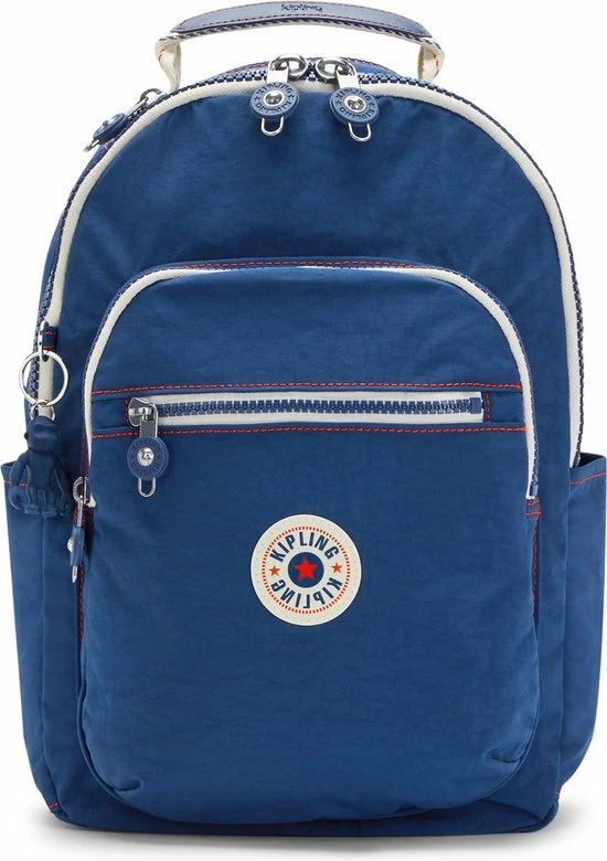 Promo ???? Kipling SEOUL S Rugzak 14L - Admiral Blue Block ⭐ 3 Promo ???? Kipling SEOUL S Rugzak 14L - Admiral Blue Block ⭐